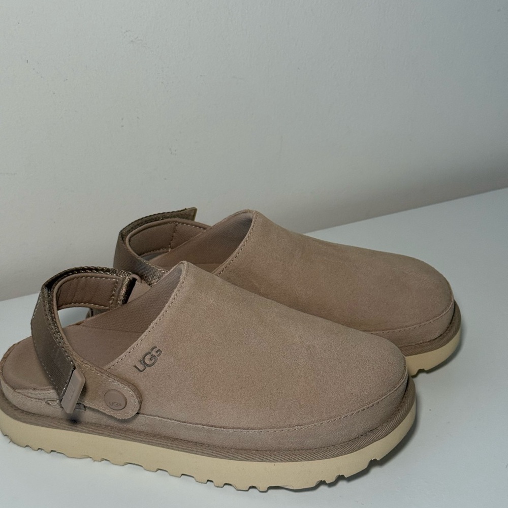 UGG Women’s  Beige Suede Slip-On Loafers - Picture 3 of 5